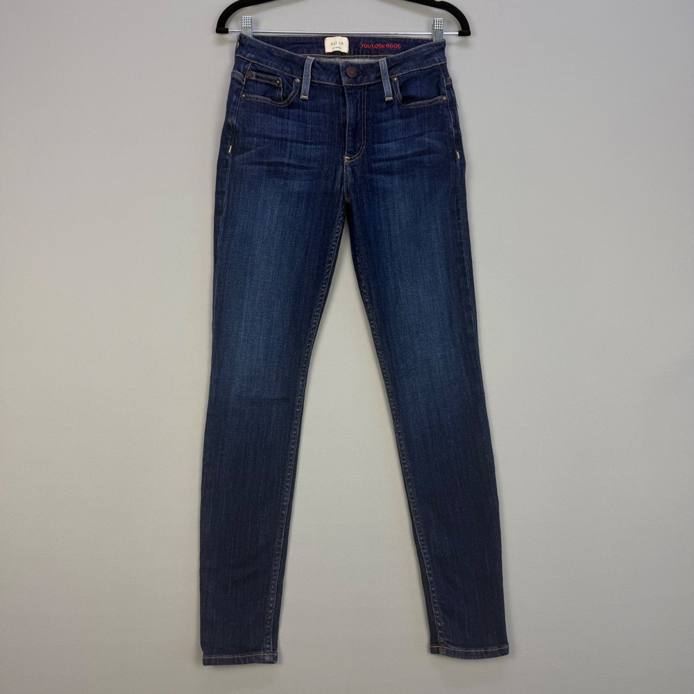 AO.LA Alice + Olivia Good High Rise Skinny Jeans Dark Wash Stretch Denim Size 28